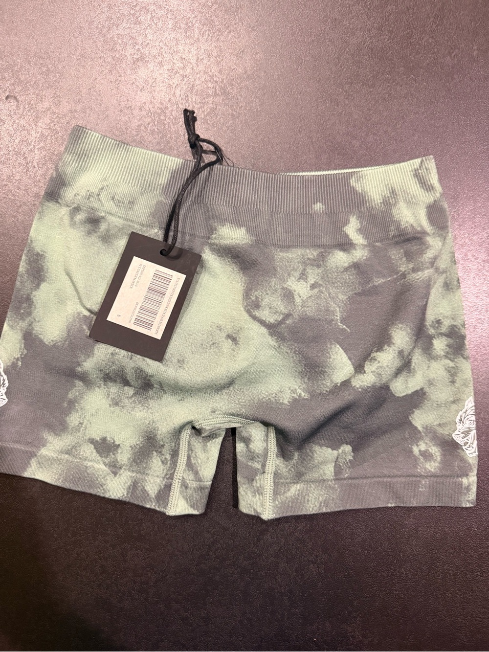 Darc Sport Sage Green Tie-Dye Seamless Bike Shorts